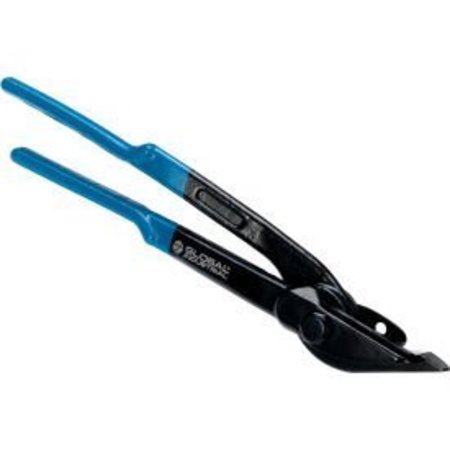 GLOBAL EQUIPMENT Heavy Duty Steel Strapping Cutter for 3/4"-1-1/4" Width Strap, Black   Blue H230